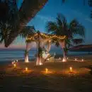 White Canopy Tent Near Coastline