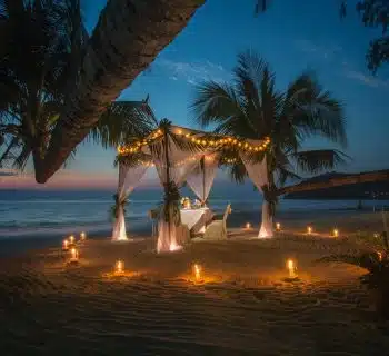 White Canopy Tent Near Coastline