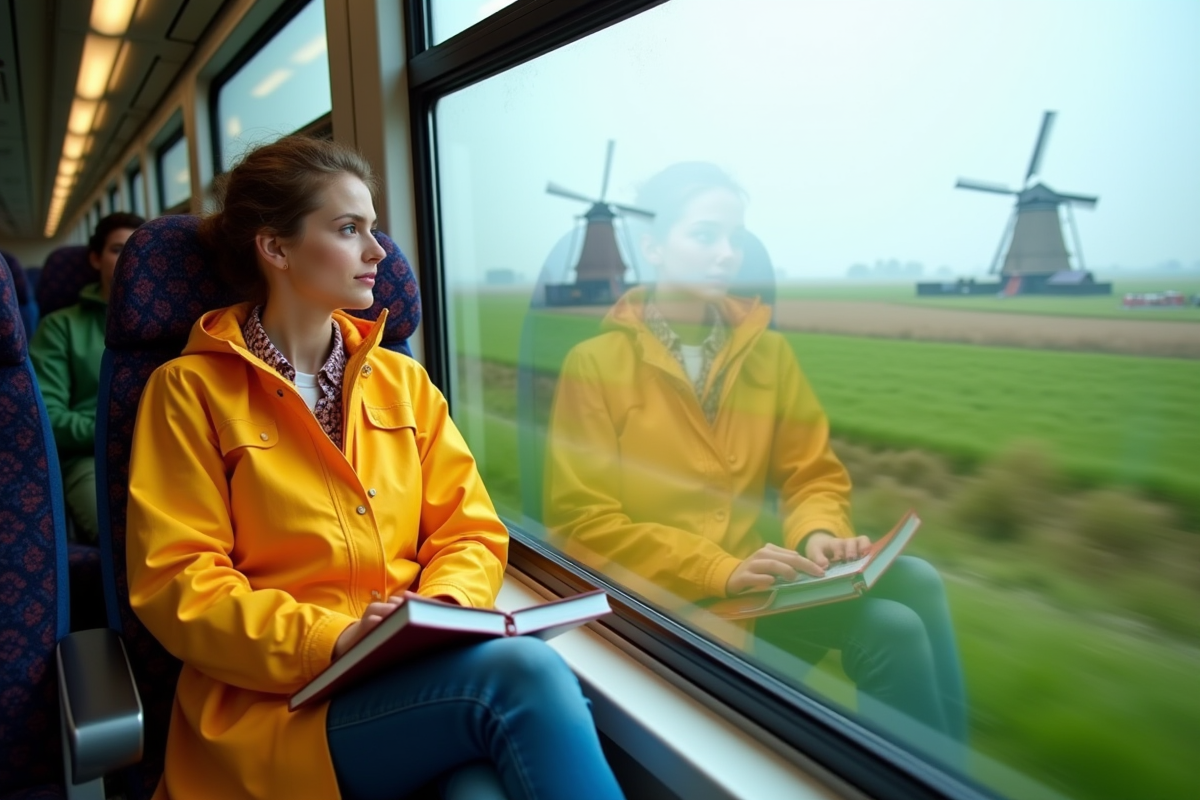 Jeune femme regardant par la fenêtre d